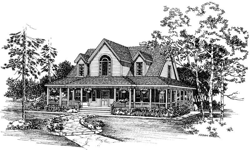 Home Plan Front Elevation of this 3-Bedroom,1771 Sq Ft Plan -137-1386