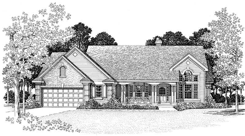 Home Plan Front Elevation of this 3-Bedroom,2424 Sq Ft Plan -137-1392