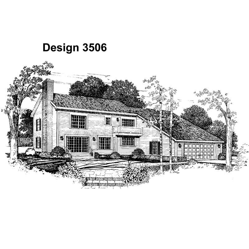 Home Plan Rear Elevation of this 5-Bedroom,3242 Sq Ft Plan -137-1395