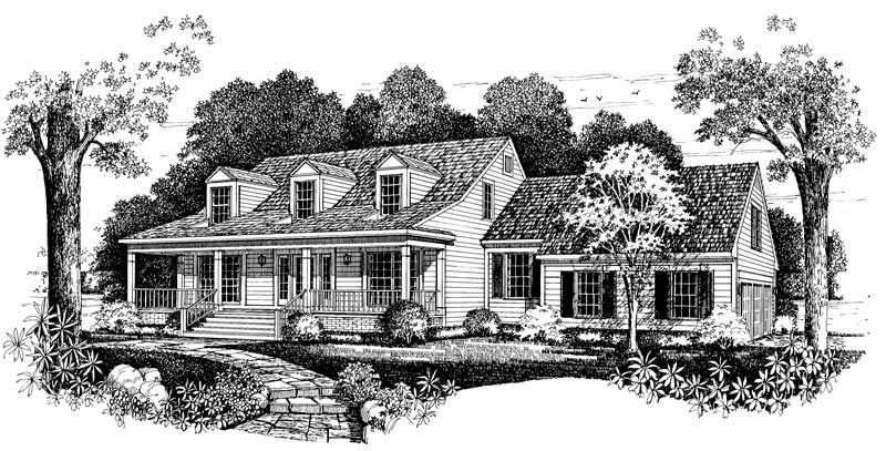 Home Plan Front Elevation of this 3-Bedroom,2221 Sq Ft Plan -137-1396