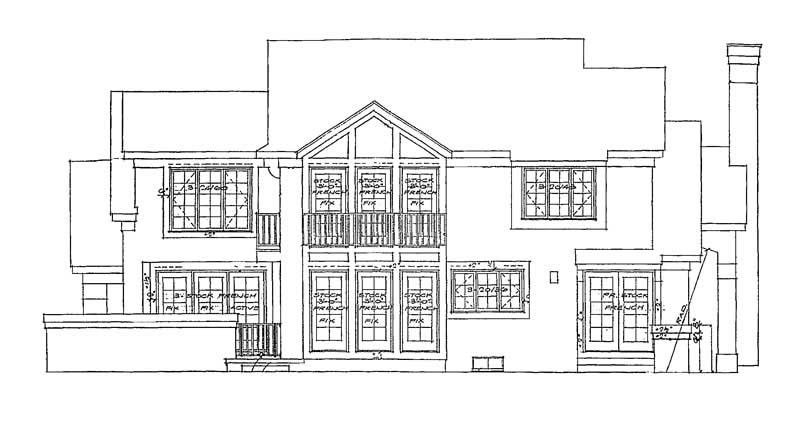 Home Plan Rear Elevation of this 3-Bedroom,2260 Sq Ft Plan -137-1397