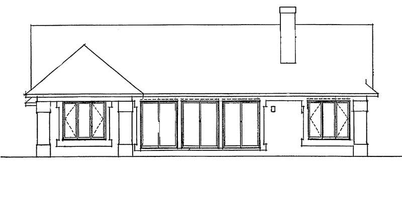 Home Plan Rear Elevation of this 3-Bedroom,2189 Sq Ft Plan -137-1400