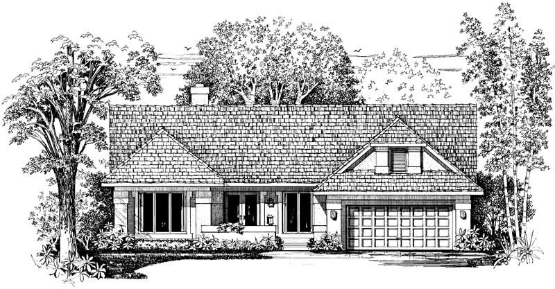 Home Plan Front Elevation of this 3-Bedroom,2189 Sq Ft Plan -137-1400