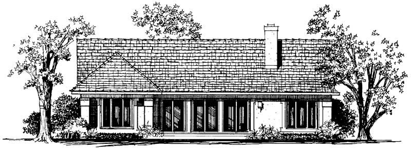 Home Plan Rear Elevation of this 3-Bedroom,2189 Sq Ft Plan -137-1400