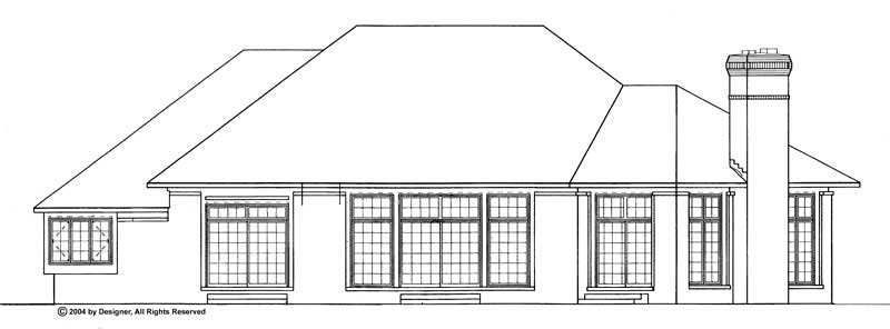 Home Plan Rear Elevation of this 3-Bedroom,2916 Sq Ft Plan -137-1401