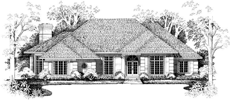 Home Plan Front Elevation of this 3-Bedroom,2916 Sq Ft Plan -137-1401