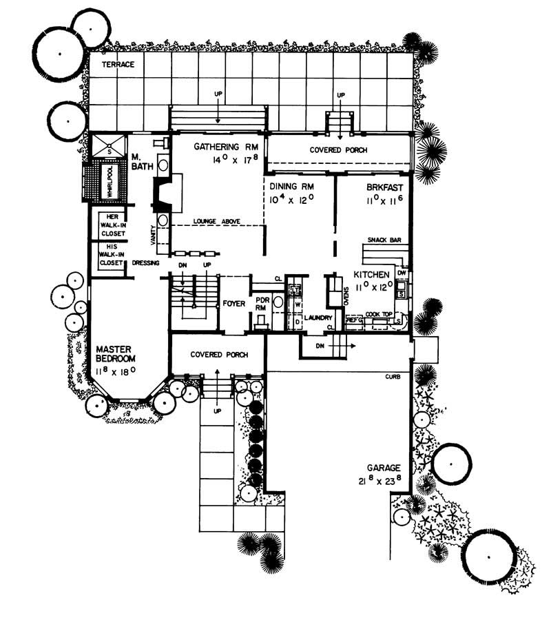 Floor Plan First Story of Victorian Plan #137-1411