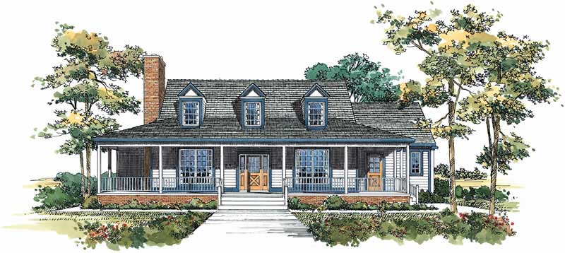 Country home (ThePlanCollection: Plan #137-1413)