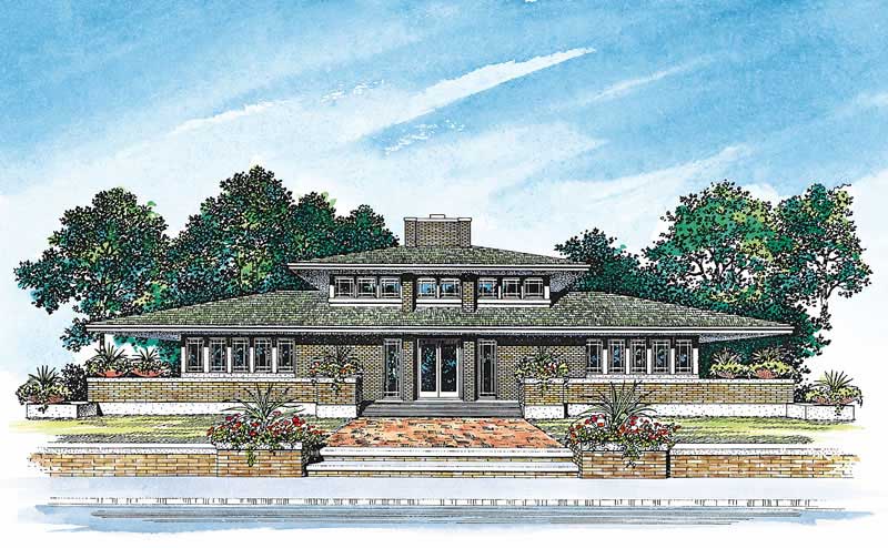 Home Plan Front Elevation of this 3-Bedroom,2626 Sq Ft Plan -137-1421