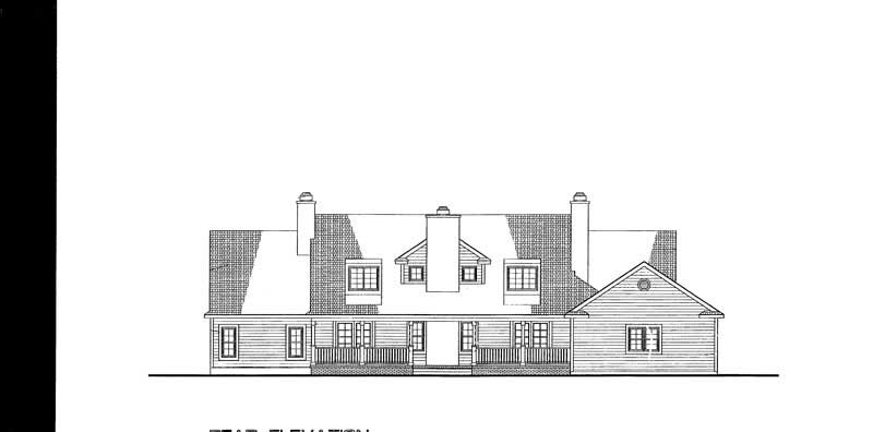 Home Plan Rear Elevation of this 4-Bedroom,3112 Sq Ft Plan -137-1425