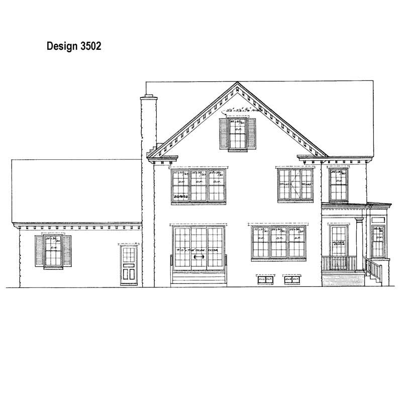 Home Plan Rear Elevation of this 3-Bedroom,4126 Sq Ft Plan -137-1431
