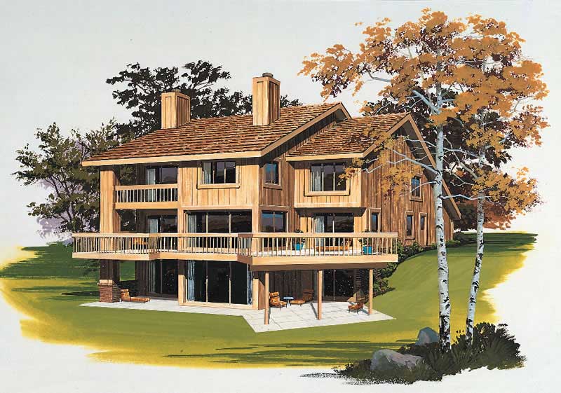 Rear View of this 4-Bedroom, 3315 Sq Ft Plan - 137-1438