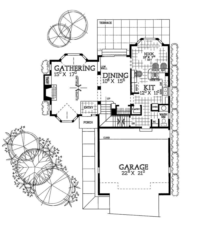 Floor Plan Basement of Ranch Plan #137-1446