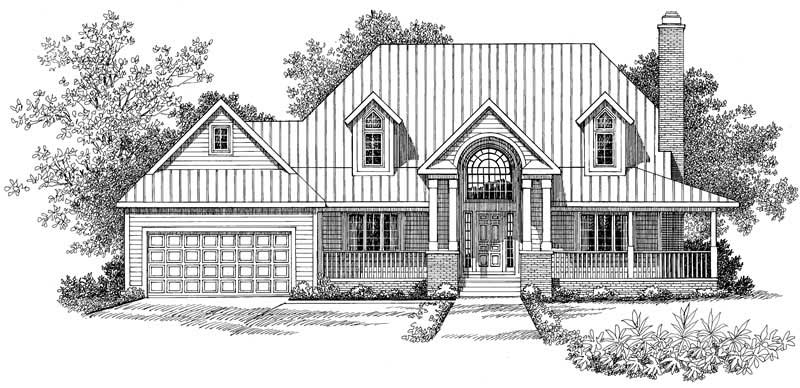 Country home (ThePlanCollection: Plan #137-1449)