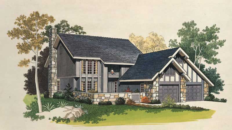 Contemporary home (ThePlanCollection: Plan #137-1453)