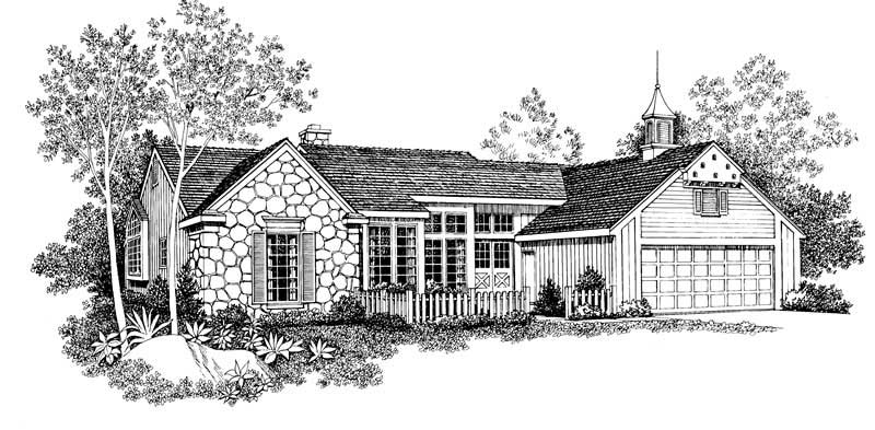 Country home (ThePlanCollection: Plan #137-1460)