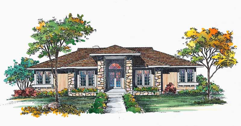 Prairie home (ThePlanCollection: Plan #137-1468)