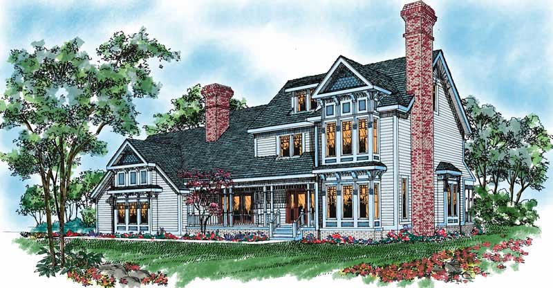 Victorian home (ThePlanCollection: Plan #137-1475)