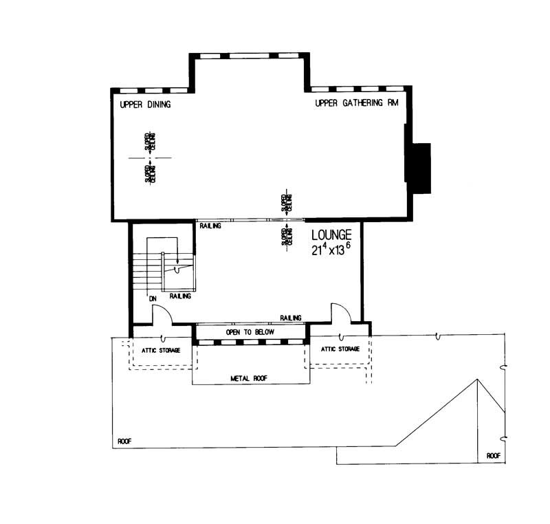 Floor Plan Upper Level of Shingle Plan #137-1477