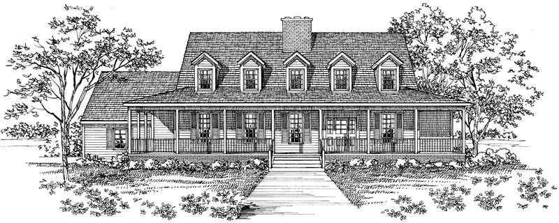 Front View of this 4-Bedroom, 3096 Sq Ft Plan - 137-1490