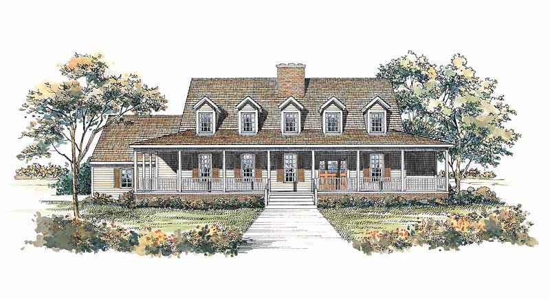 Front View of this 4-Bedroom, 3096 Sq Ft Plan - 137-1490