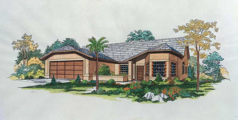 Mediterranean home (ThePlanCollection: Plan #137-1494)