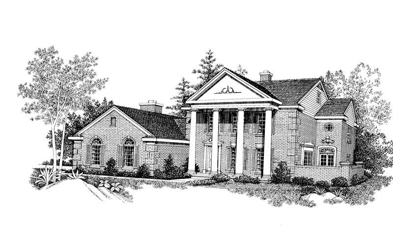Colonial home (ThePlanCollection: Plan #137-1499)
