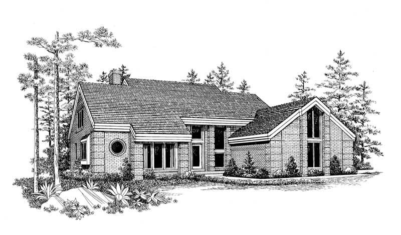 Contemporary home (ThePlanCollection: Plan #137-1501)