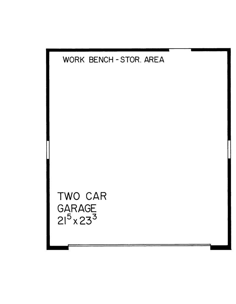 Floor Plan First Story of Garage Plan #137-1511