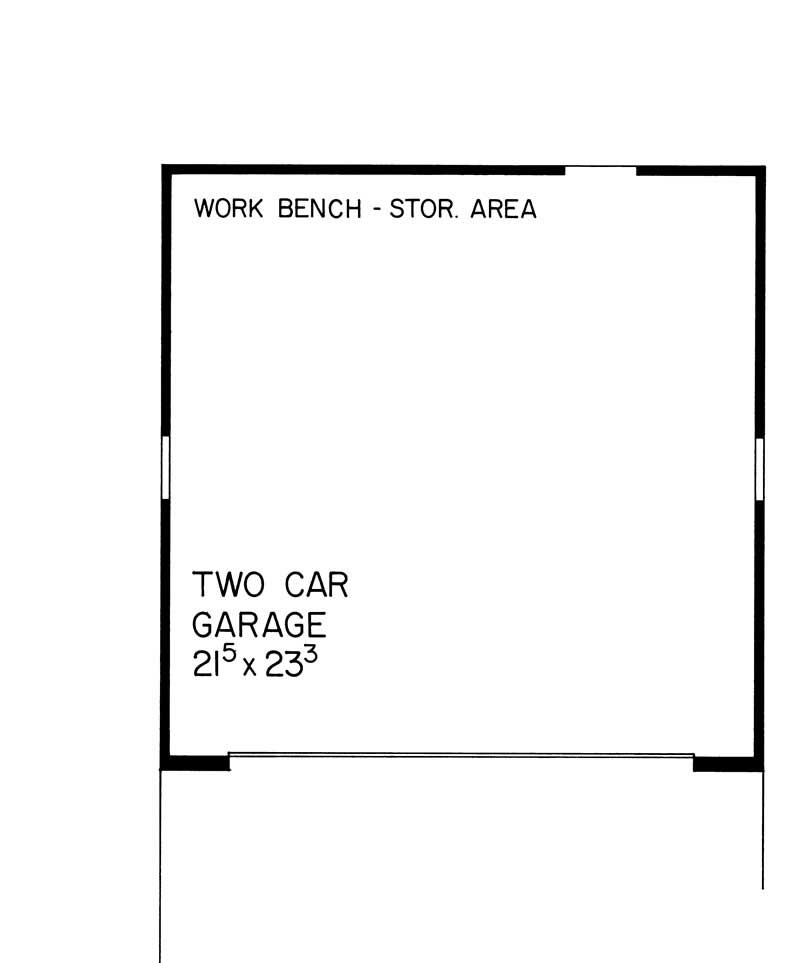 Floor Plan First Story of Garage Plan #137-1512