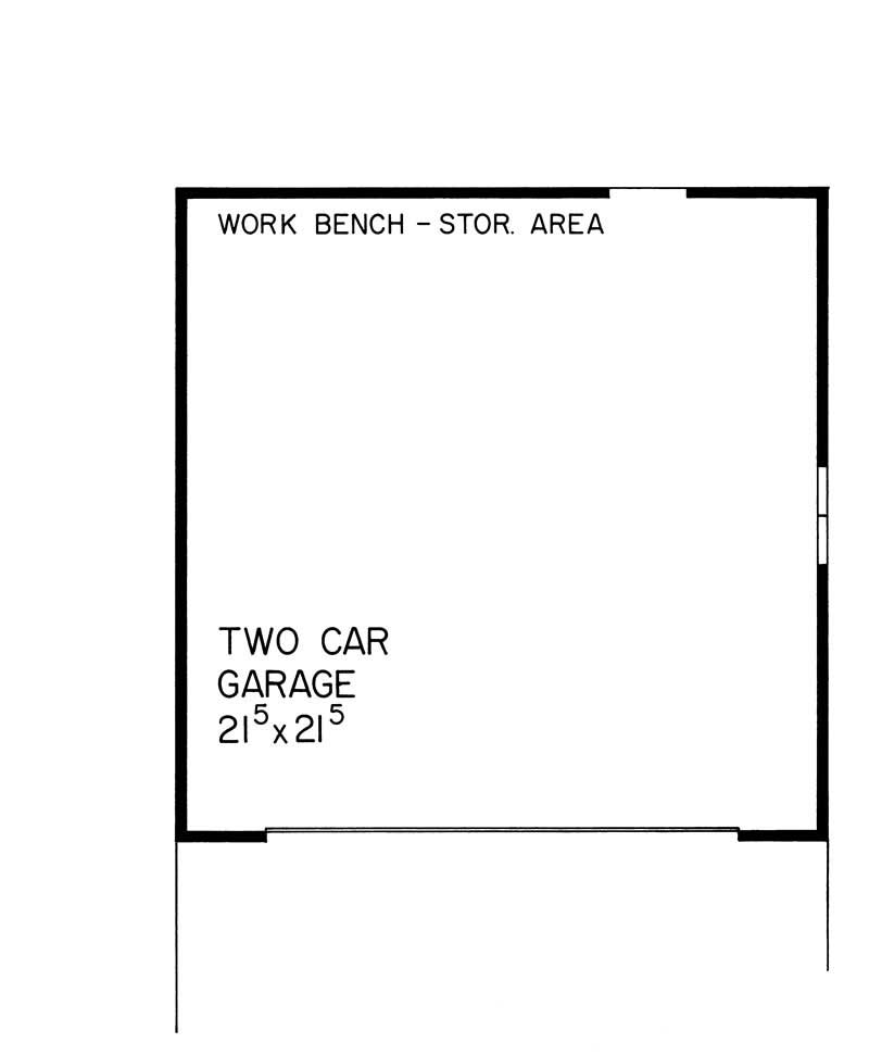 Floor Plan First Story of Garage Plan #137-1515
