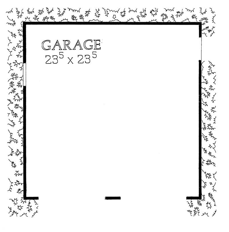 Floor Plan First Story of Garage Plan #137-1516