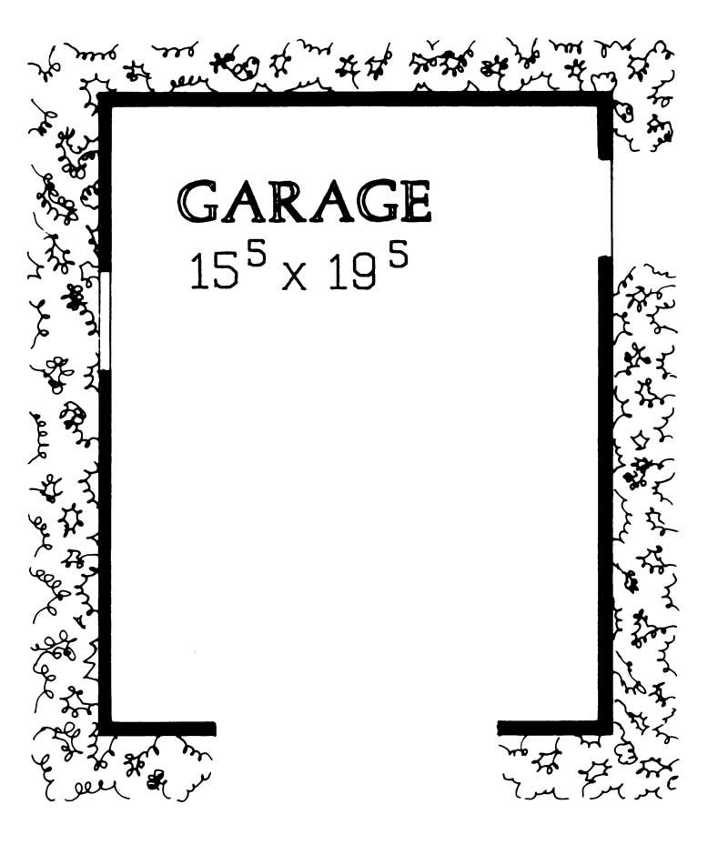 Floor Plan First Story of Garage Plan #137-1519