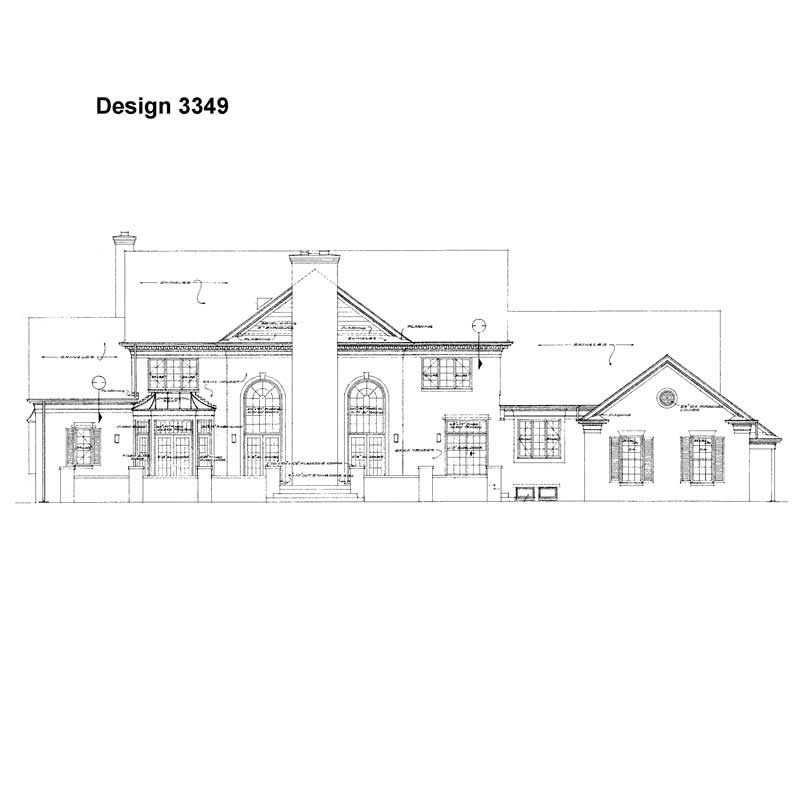 Floor Plan Second Story of Colonial Plan #137-1522
