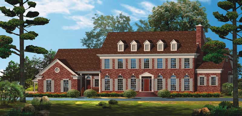 Colonial home (ThePlanCollection: Plan #137-1522)