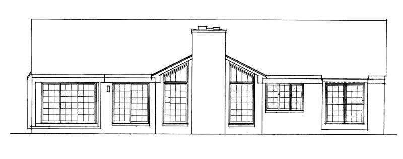 Home Plan Rear Elevation of this 3-Bedroom,1999 Sq Ft Plan -137-1524