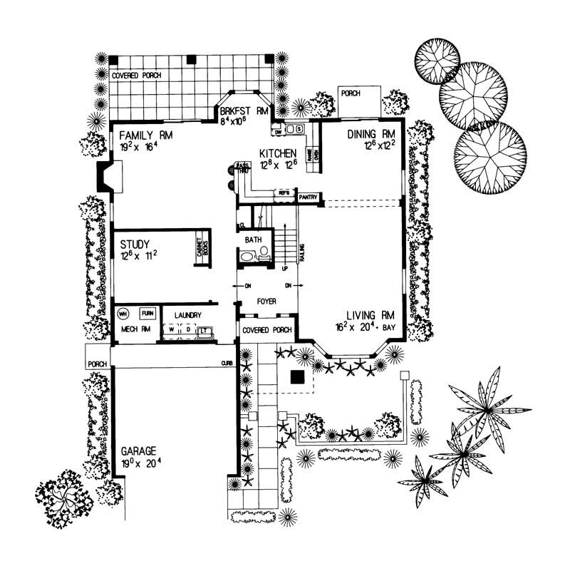 Floor Plan First Story of Mediterranean Plan #137-1526