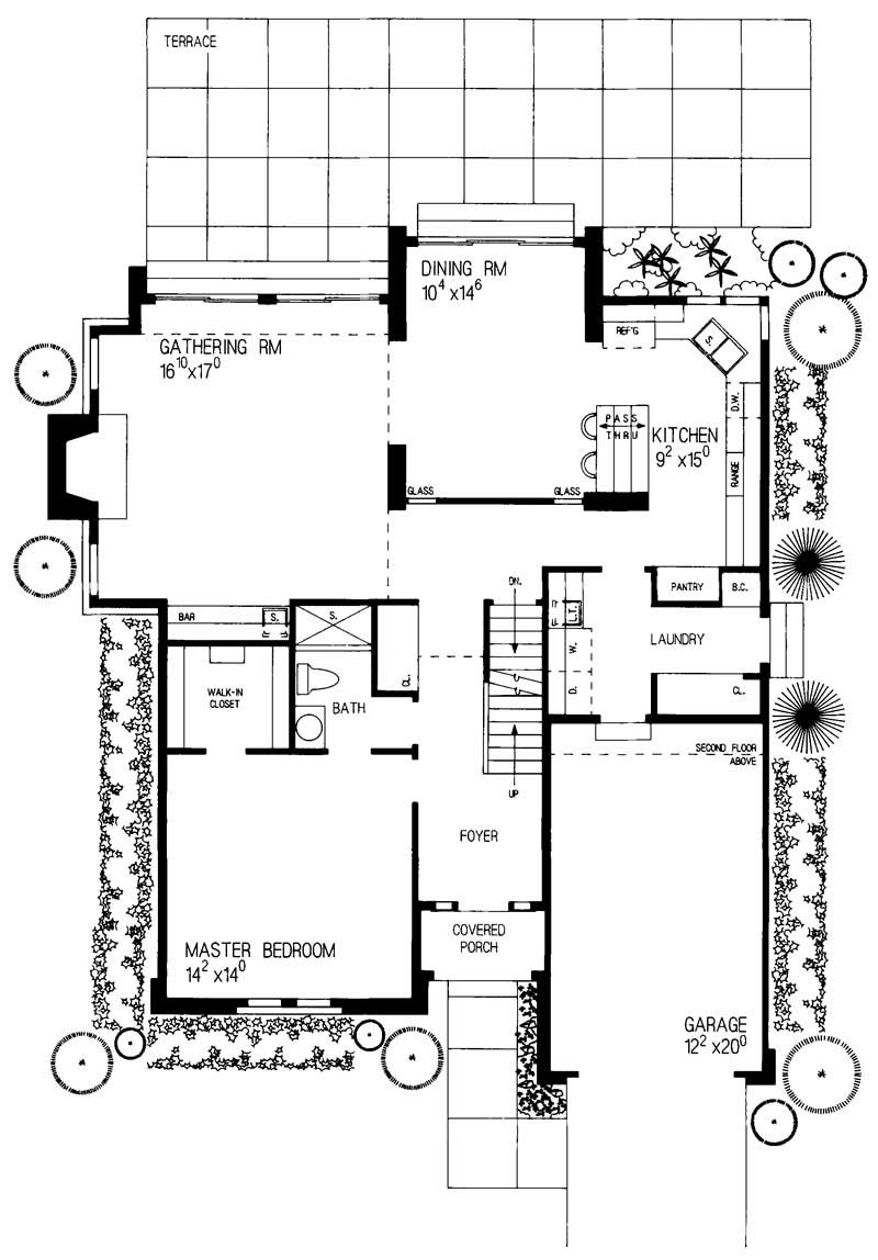 Floor Plan First Story of European Plan #137-1531