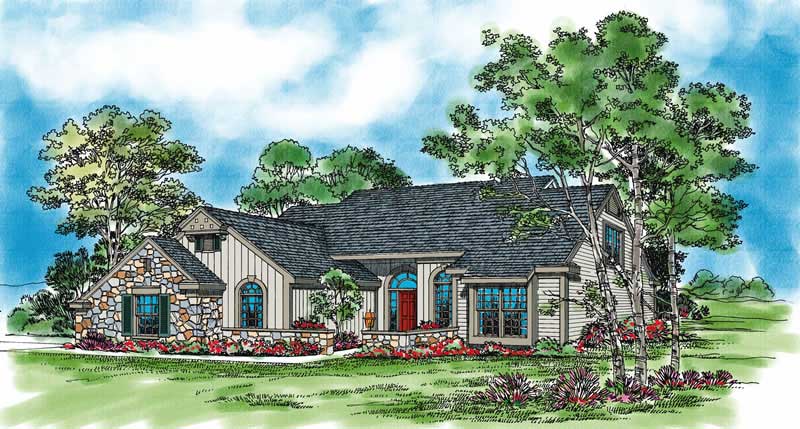 Country home (ThePlanCollection: Plan #137-1538)
