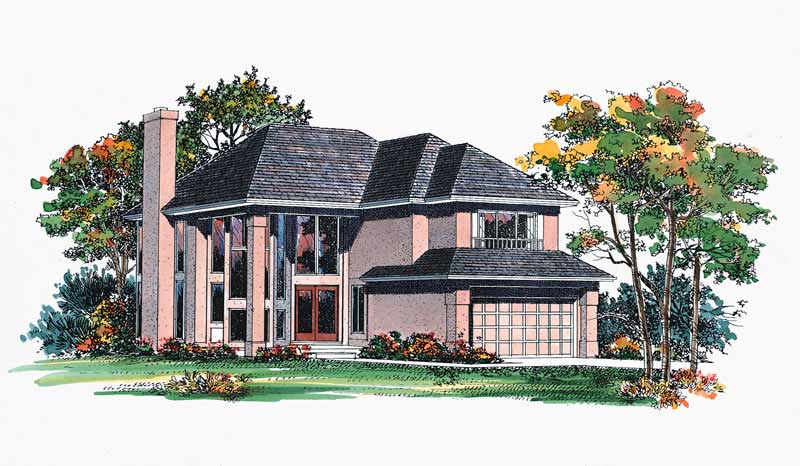 Contemporary home (ThePlanCollection: Plan #137-1543)
