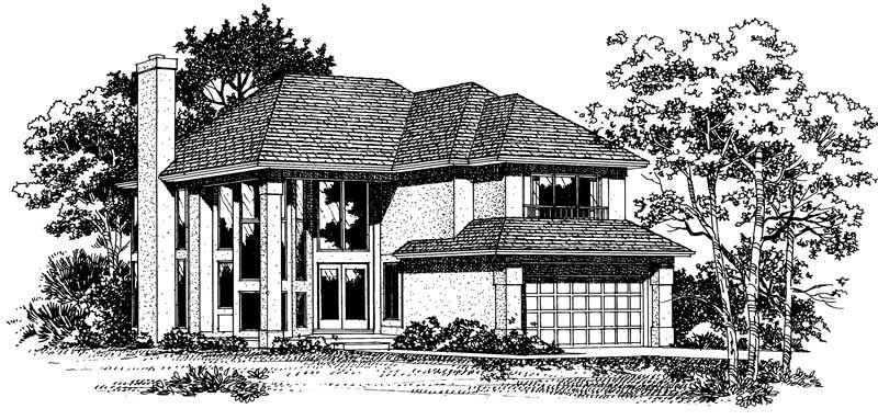 Front View of this 4-Bedroom, 2319 Sq Ft Plan - 137-1543