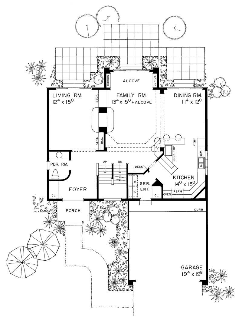 Floor Plan First Story of Plan #137-1549