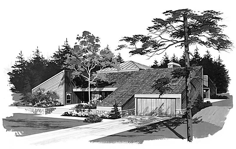 Contemporary home (ThePlanCollection: Plan #137-1550)