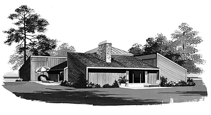 Home Plan Rear Elevation of this 3-Bedroom,2805 Sq Ft Plan -137-1550