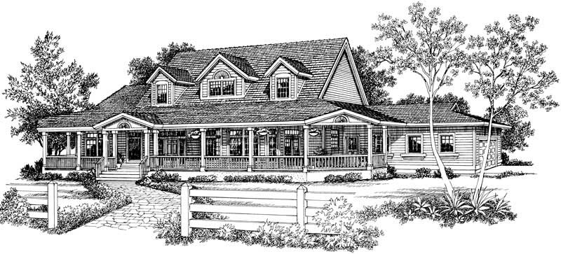 Home Plan Front Elevation of this 4-Bedroom,3434 Sq Ft Plan -137-1556