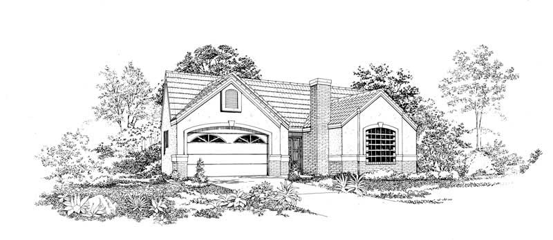 Front View of this 3-Bedroom, 1375 Sq Ft Plan - 137-1566
