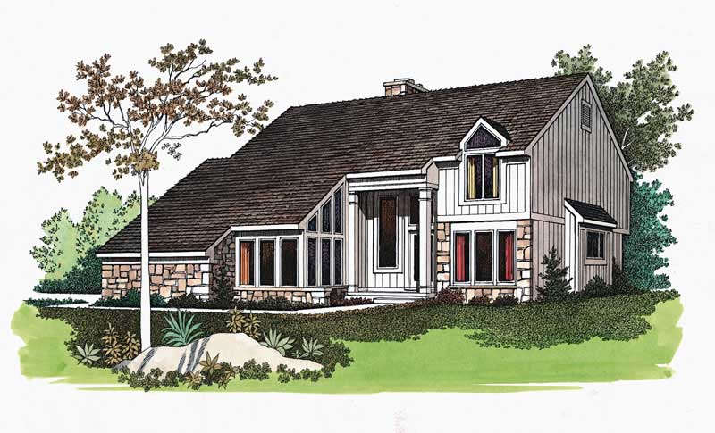 Contemporary home (ThePlanCollection: Plan #137-1572)