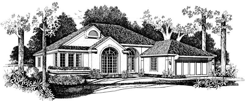 Home Plan Front Elevation of this 3-Bedroom,1981 Sq Ft Plan -137-1577