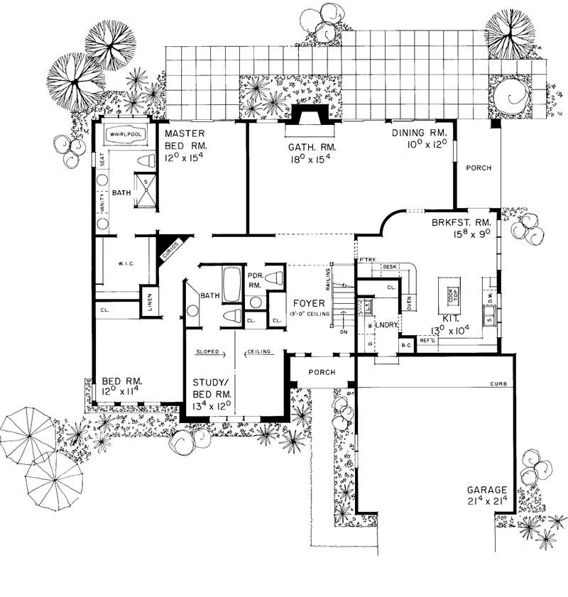 Floor Plan First Story of Plan #137-1577