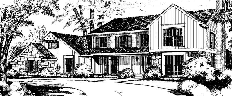Country home (ThePlanCollection: Plan #137-1578)